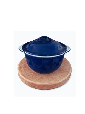 Corelle Coordinates Cobalt Blue 1.5 Qt Covered Stoneware Casserole Dish w/Lid